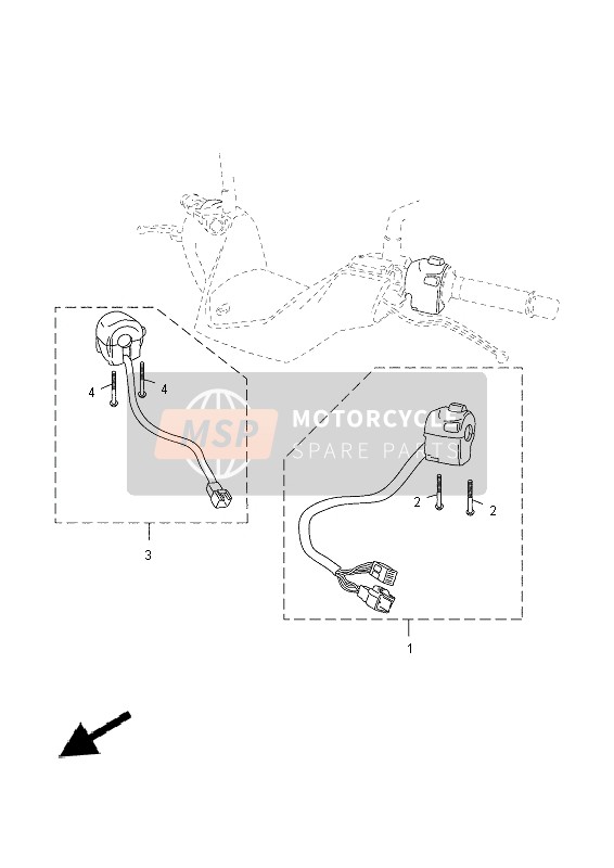 Yamaha YP250RA 2014 Commutateur de poignée & Levier pour un 2014 Yamaha YP250RA